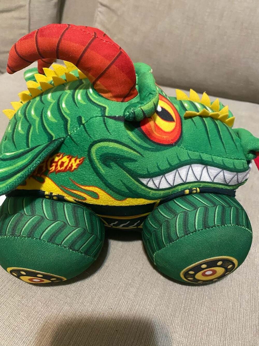 Monster Jam Dragon Plush Monster Truck Stuffed Toy 11”
